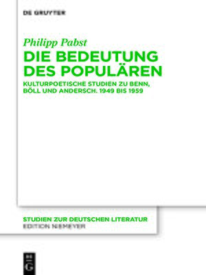 cover image of Die Bedeutung des Populären